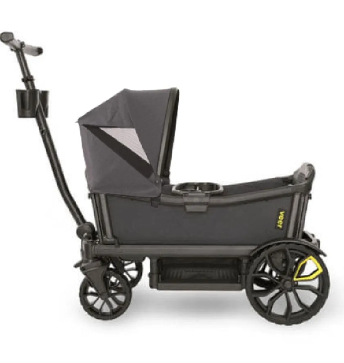 Veer Cruiser (2 Seater) Stroller Wagon + Canopy Bundle - Grey/Grey