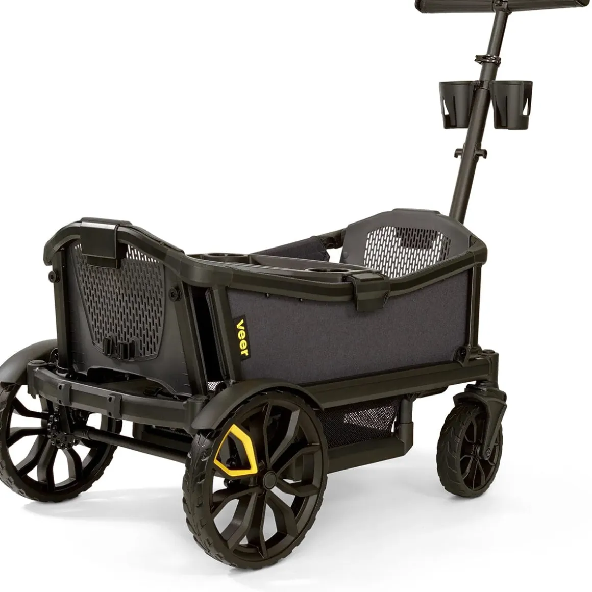 Veer Cruiser (2 Seater) Stroller Wagon + Canopy Bundle - Grey/Grey