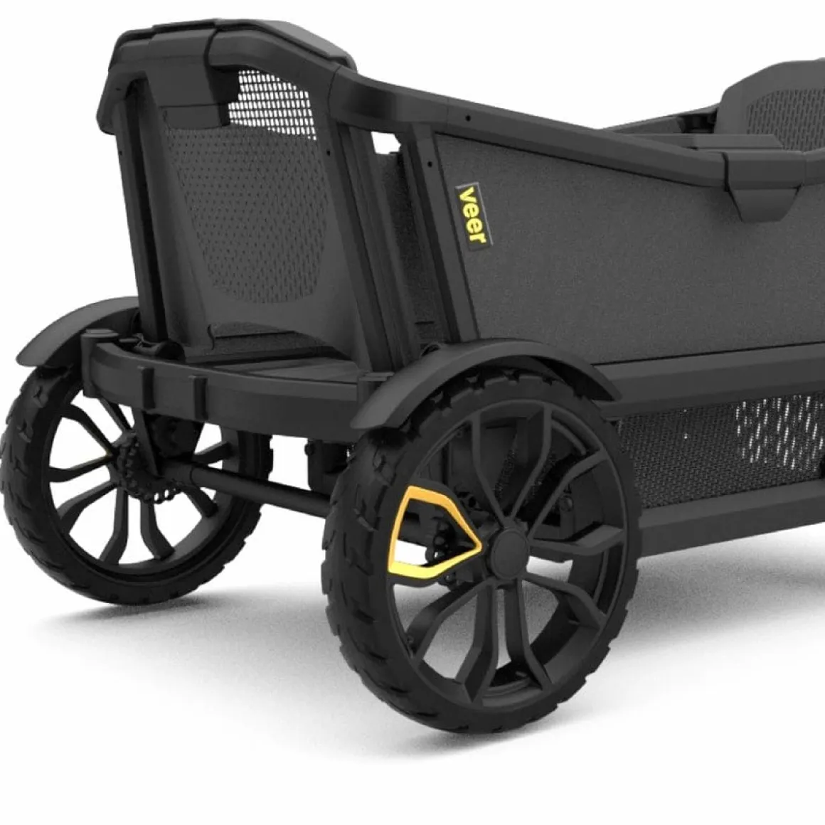 Veer Cruiser (2 Seater) Stroller Wagon + Canopy Bundle - Grey/Grey