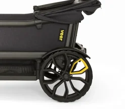 Veer Cruiser (2 Seater) Stroller Wagon + Sidewall Kit + Canopy Bundle - Brown Mica