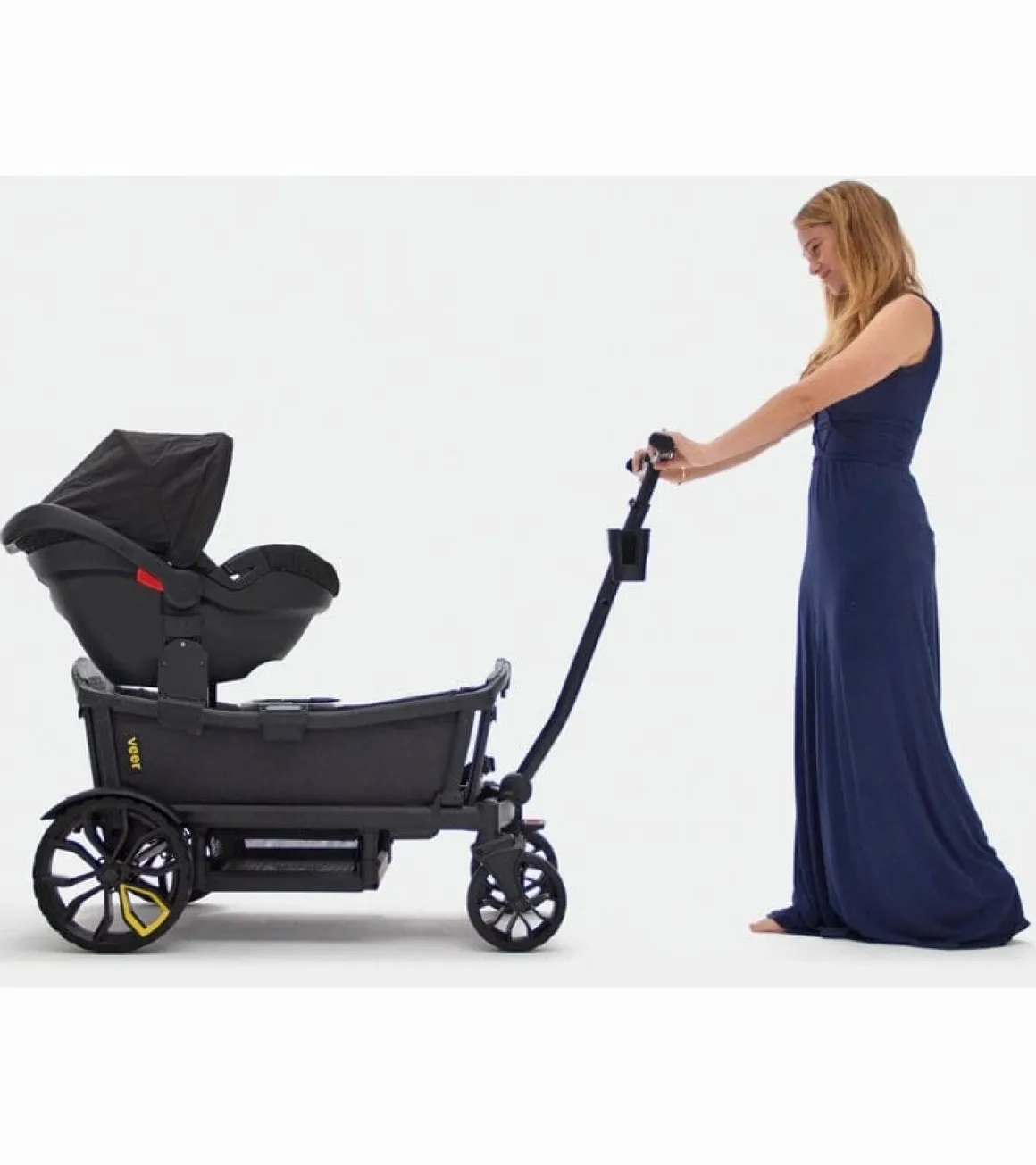 Veer Cruiser (2 Seater) Stroller Wagon Bundle - Pink Agate