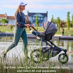 Veer Switch&Jog Luxe Stroller Bundle with Neoprene Kit - Green Jasper
