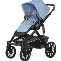 Veer Switch&Roll Luxe Single-to-Double Stroller Bundle with Leather Kit - Blue Beryl