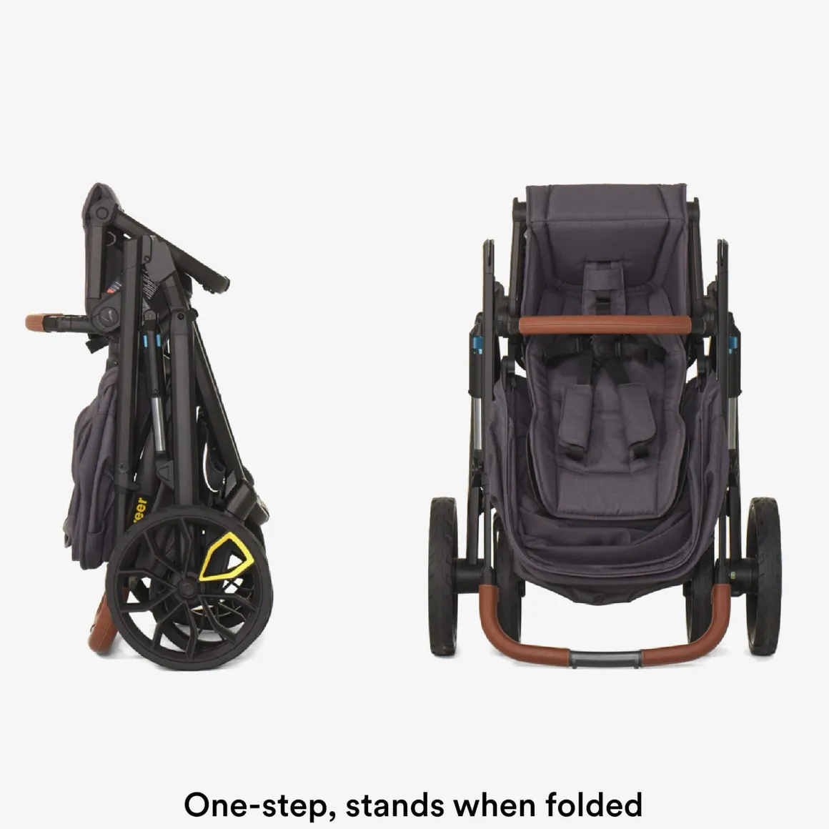 Veer Switch&Roll Luxe Single-to-Double Stroller Bundle with Leather Kit - Gray Granite