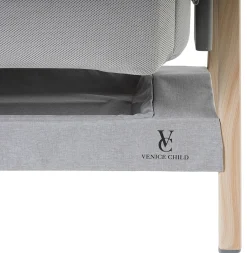 Venice Child California Dreaming Bedside Bassinet - Gray Wood