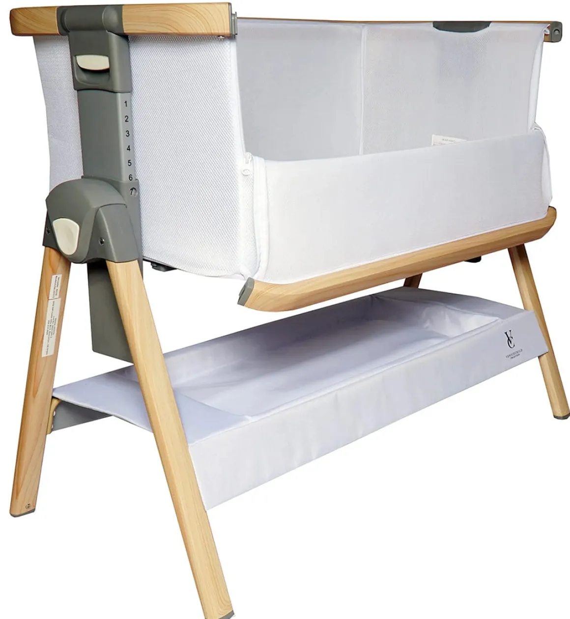 Venice Child California Dreaming Bedside Bassinet - White Wood