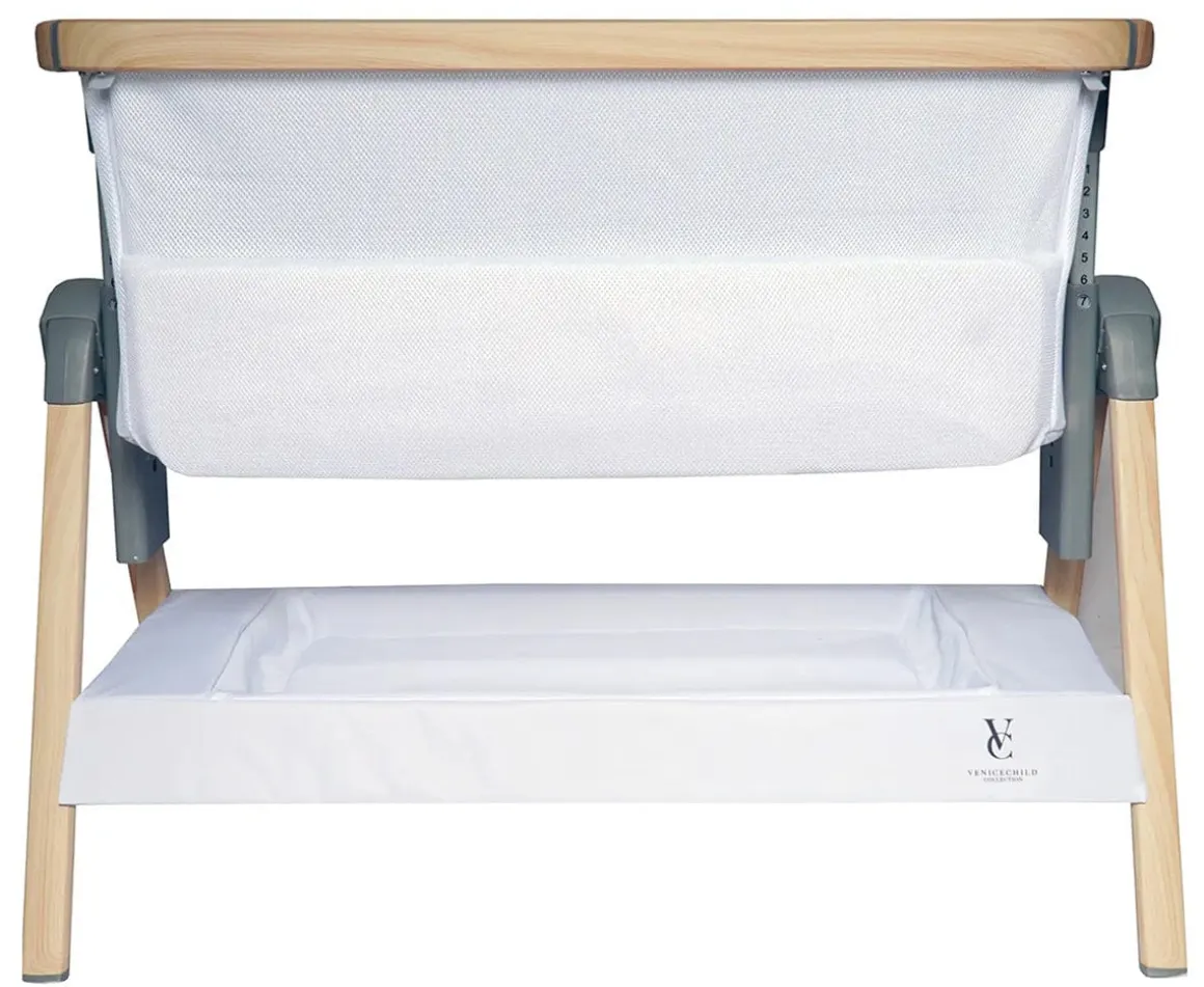 Venice Child California Dreaming Bedside Bassinet - White Wood