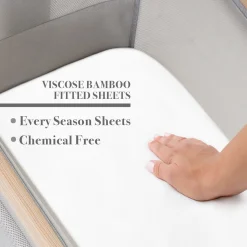 Venice Child Viscose from Bamboo Bassinet Sheets - Off White (2 Pack)