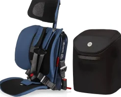 WAYB Pico Forward Facing Travel Car Seat + Carry Bag Bundle - Midnight / Onyx