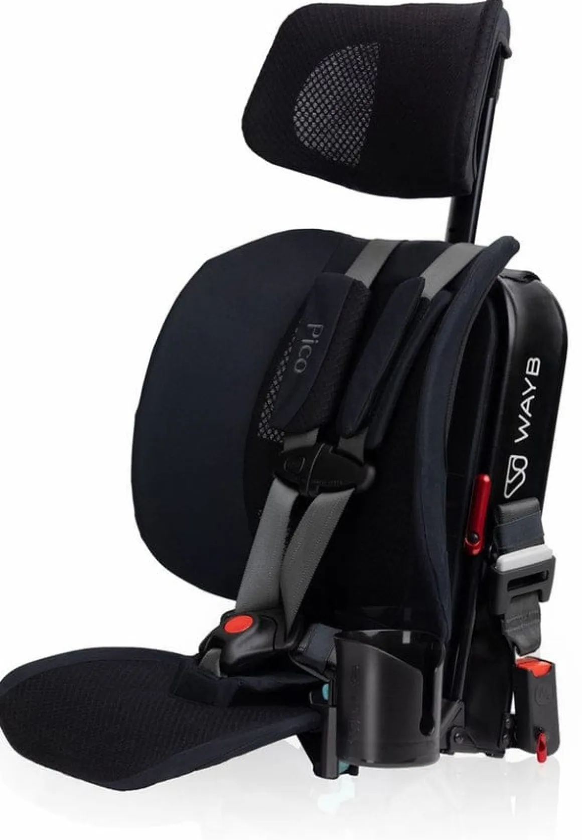 WAYB Pico Forward Facing Travel Car Seat + Essentials Bundle - Midnight / Onyx