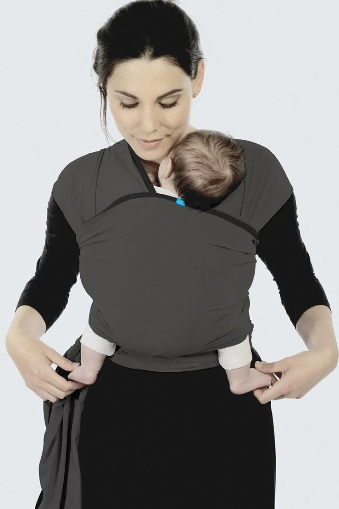 We Made Me Flow Wrap Baby Carrier - Charcoal Grey