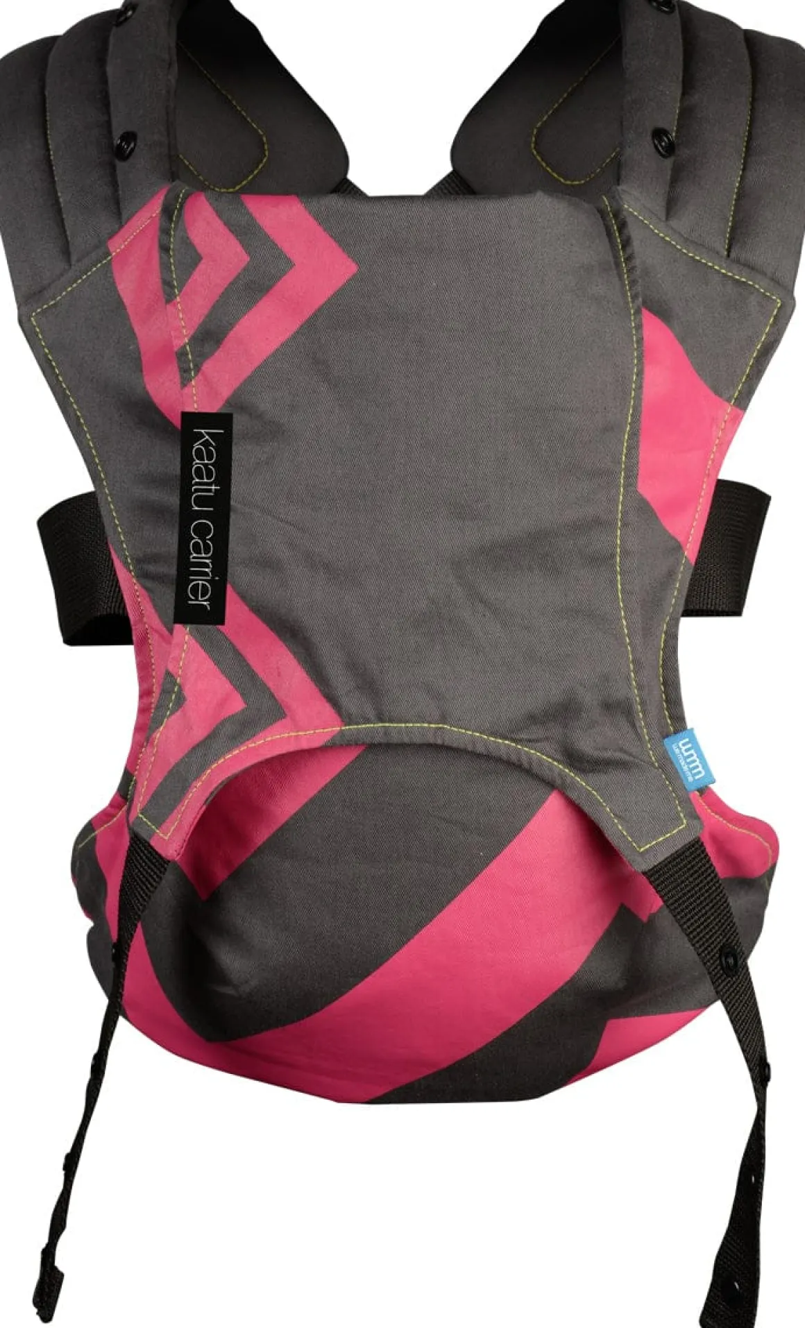 We Made Me Venture 2 in 1 Baby Carrier - Bubblegum Grey Black Zigzag