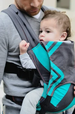 We Made Me Venture 2 in 1 Baby Carrier - Bubblegum Grey Black Zigzag
