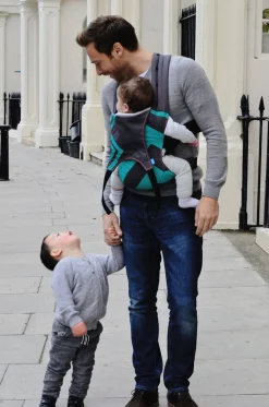 We Made Me Venture 2 in 1 Baby Carrier - Mint Grey Black Zigzag