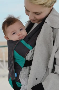 We Made Me Venture 2 in 1 Baby Carrier - Mint Grey Black Zigzag