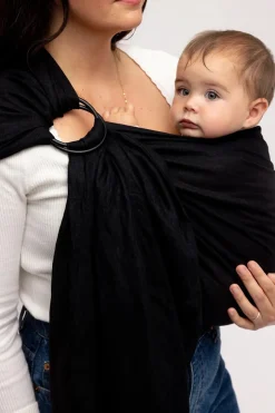 WildBird Linen Ring Sling, Standard (74") - Raven / Black