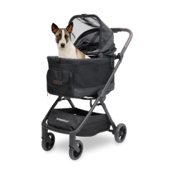 WonderFold Bella Pet Stroller - Graphite Black