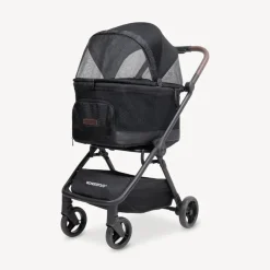 WonderFold Bella Pet Stroller - Graphite Black