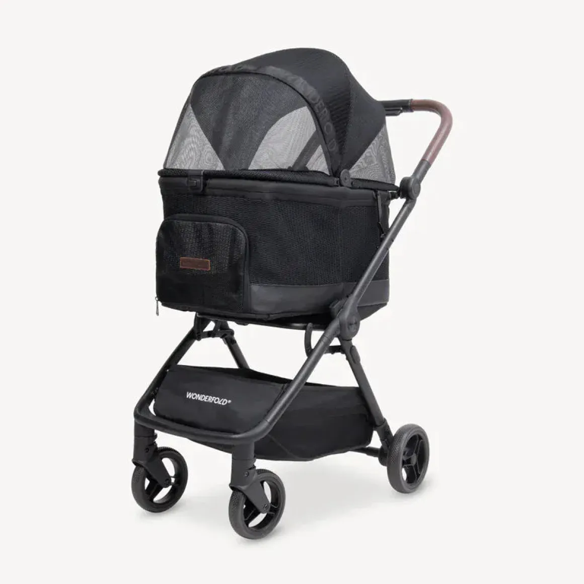 WonderFold Bella Pet Stroller - Graphite Black