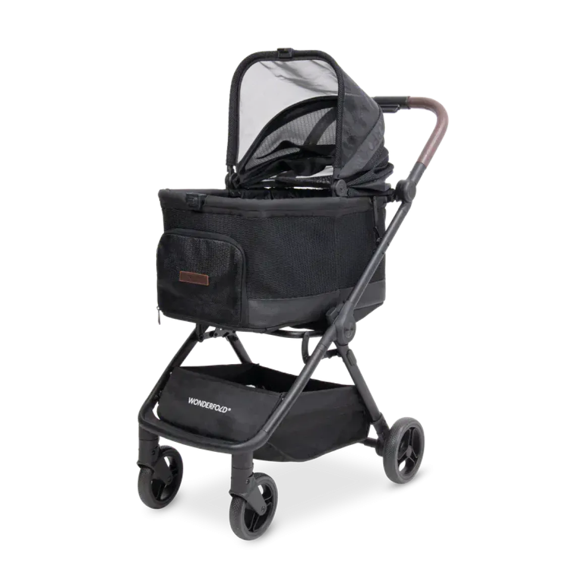 WonderFold Bella Pet Stroller - Graphite Black