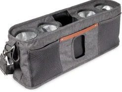 WonderFold Large Parent Console with 4 Insulated Cup Holders - Gray