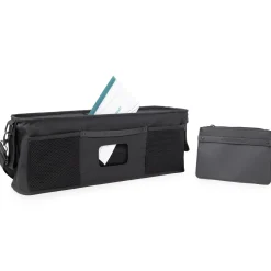 WonderFold Large Parent Console with 4 Insulated Cup Holders - Jet Black