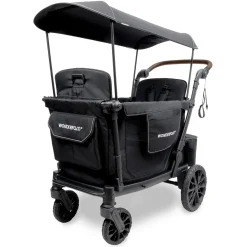 WonderFold L2 Double (2 Seater) Stroller Wagon - Black
