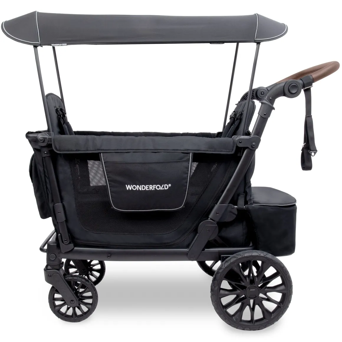 WonderFold L2 Double (2 Seater) Stroller Wagon - Black