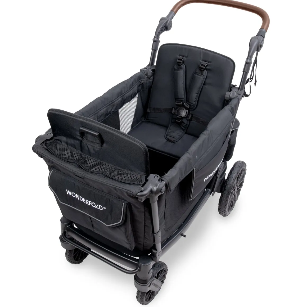 WonderFold L2 Double (2 Seater) Stroller Wagon - Black
