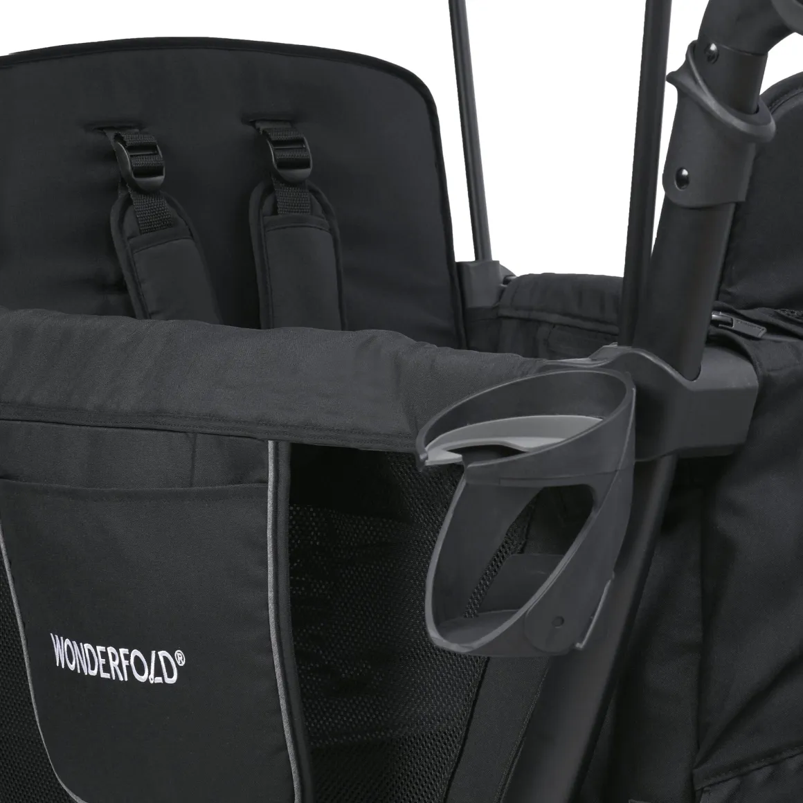 WonderFold L2 Double (2 Seater) Stroller Wagon - Black