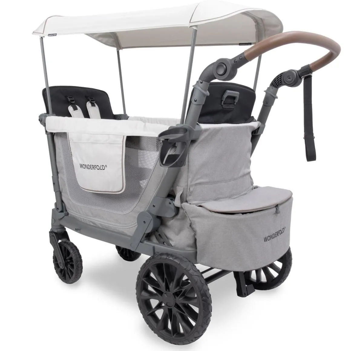 WonderFold L2 Double (2 Seater) Stroller Wagon - Gray