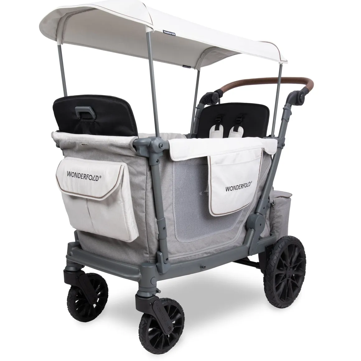 WonderFold L2 Double (2 Seater) Stroller Wagon - Gray
