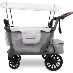 WonderFold L2 Double (2 Seater) Stroller Wagon - Gray