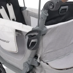 WonderFold L2 Double (2 Seater) Stroller Wagon - Gray