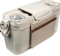 Wonderfold Small Parent Console with Insulated Cup Holders - Beige