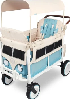 WonderFold Volkswagon Special Edition Quad (4 seater) Stroller Wagon - Bondi Blue