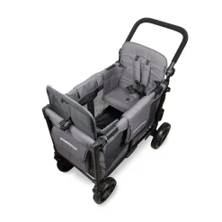 WonderFold W2 Elite Pro (2 Seater) Double Stroller Wagon - Charcoal Gray