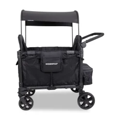 WonderFold W2 Elite Pro (2 Seater) Double Stroller Wagon - Jet Black