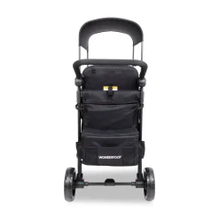WonderFold W2 Elite Pro (2 Seater) Double Stroller Wagon - Jet Black