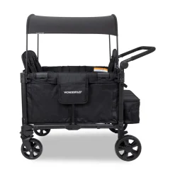 WonderFold W4 Elite Pro (4 Seater) Stroller Wagon - Jet Black