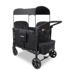 WonderFold W4 Elite Pro (4 Seater) Stroller Wagon - Jet Black