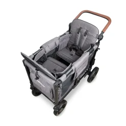 WonderFold W2 Luxe Pro (2 Seater) Double Seater Stroller Wagon - Charcoal Gray