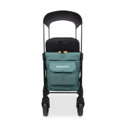 WonderFold W2 Luxe Pro (2 Seater) Double Seater Stroller Wagon - Hunter Green (Albee Exclusive)