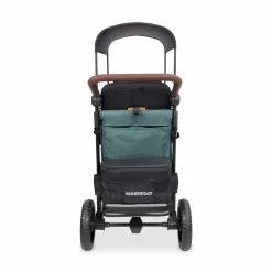 WonderFold W2 Luxe Pro (2 Seater) Double Seater Stroller Wagon - Hunter Green (Albee Exclusive)