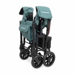 WonderFold W2 Luxe Pro (2 Seater) Double Seater Stroller Wagon - Hunter Green (Albee Exclusive)