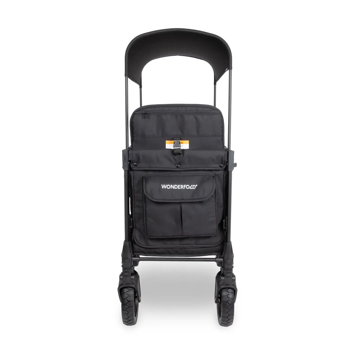 WonderFold W2 Luxe Pro (2 Seater) Double Seater Stroller Wagon - Jet Black