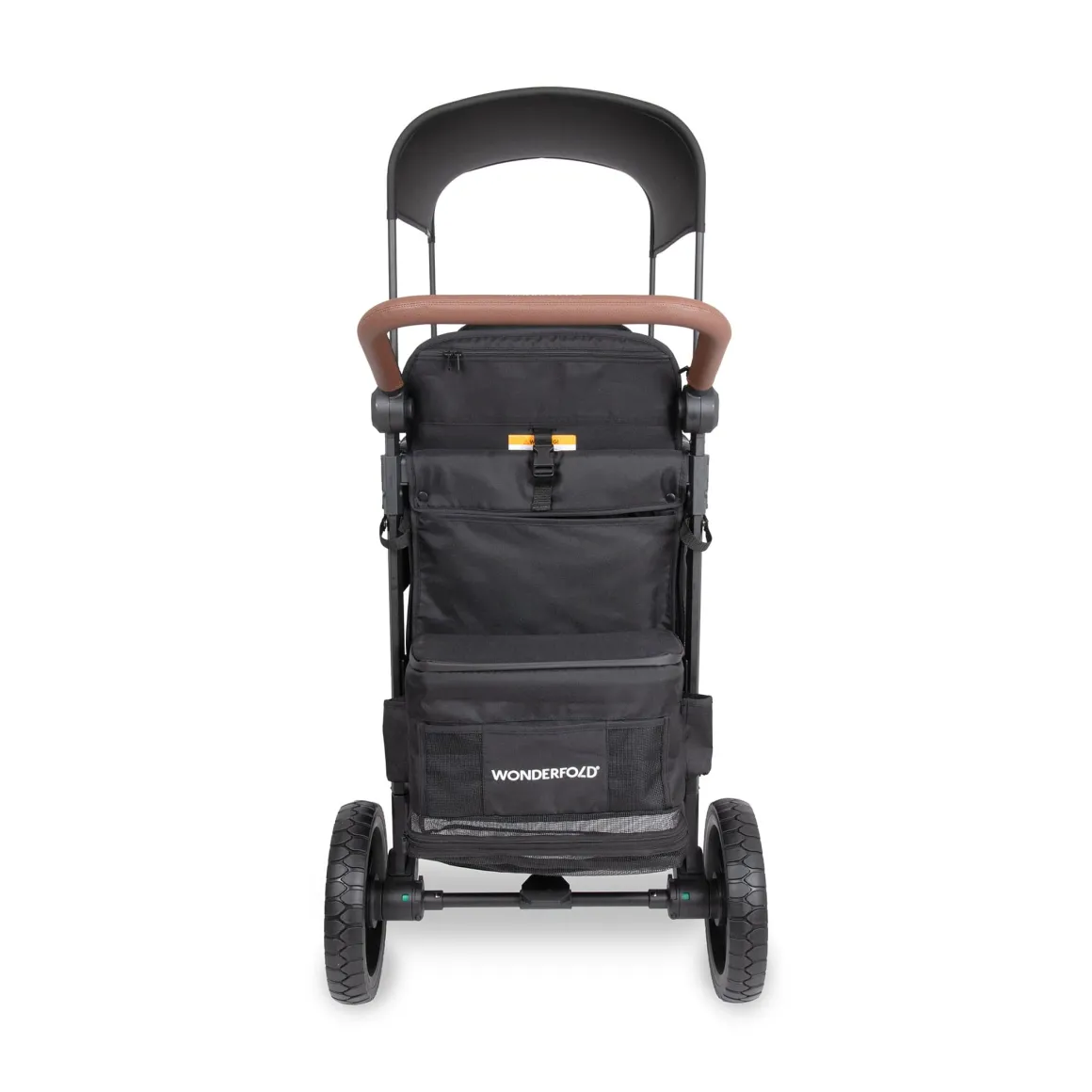 WonderFold W2 Luxe Pro (2 Seater) Double Seater Stroller Wagon - Jet Black