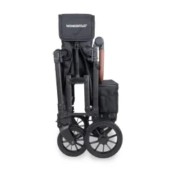 WonderFold W2 Luxe Pro (2 Seater) Double Seater Stroller Wagon - Jet Black