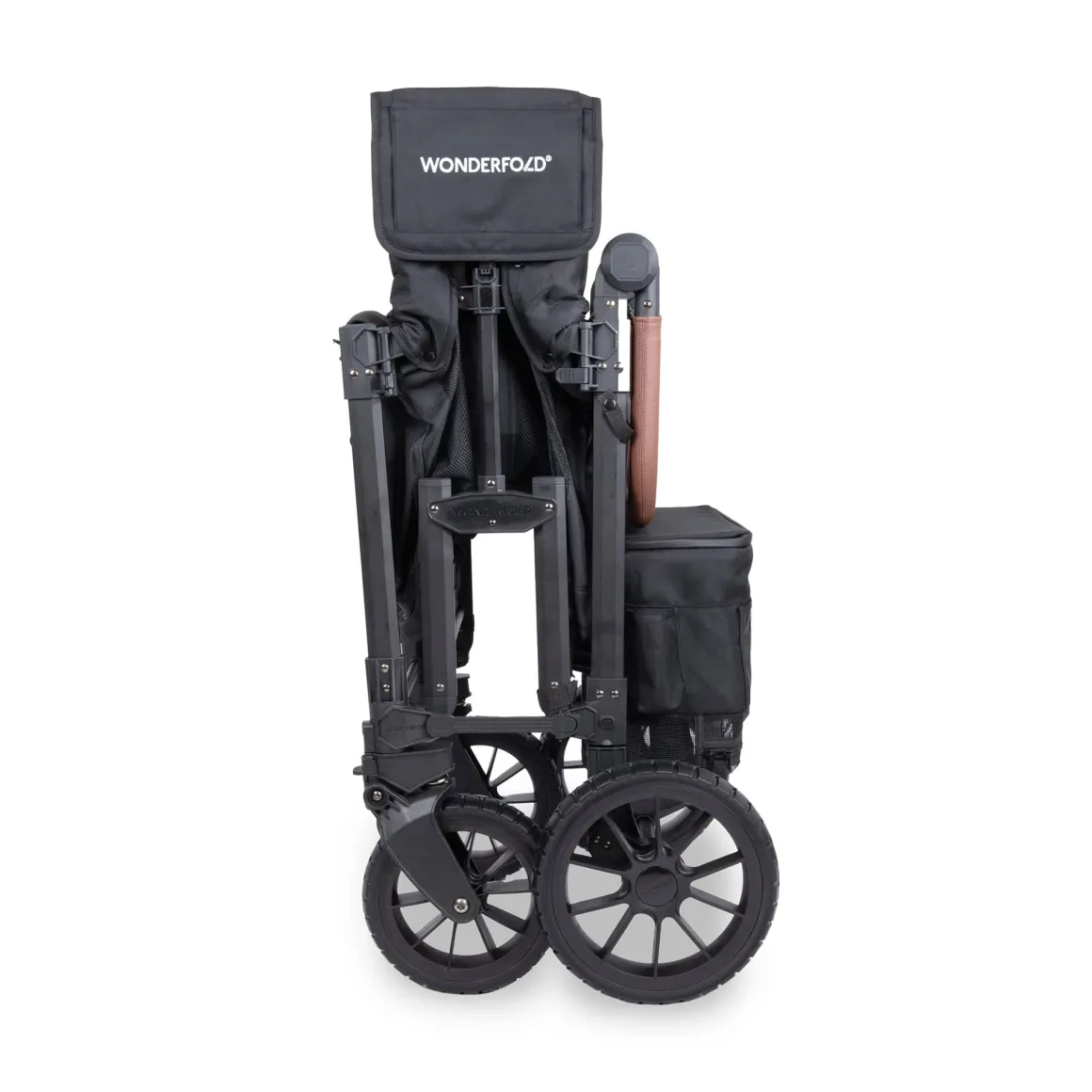 WonderFold W2 Luxe Pro (2 Seater) Double Seater Stroller Wagon - Jet Black