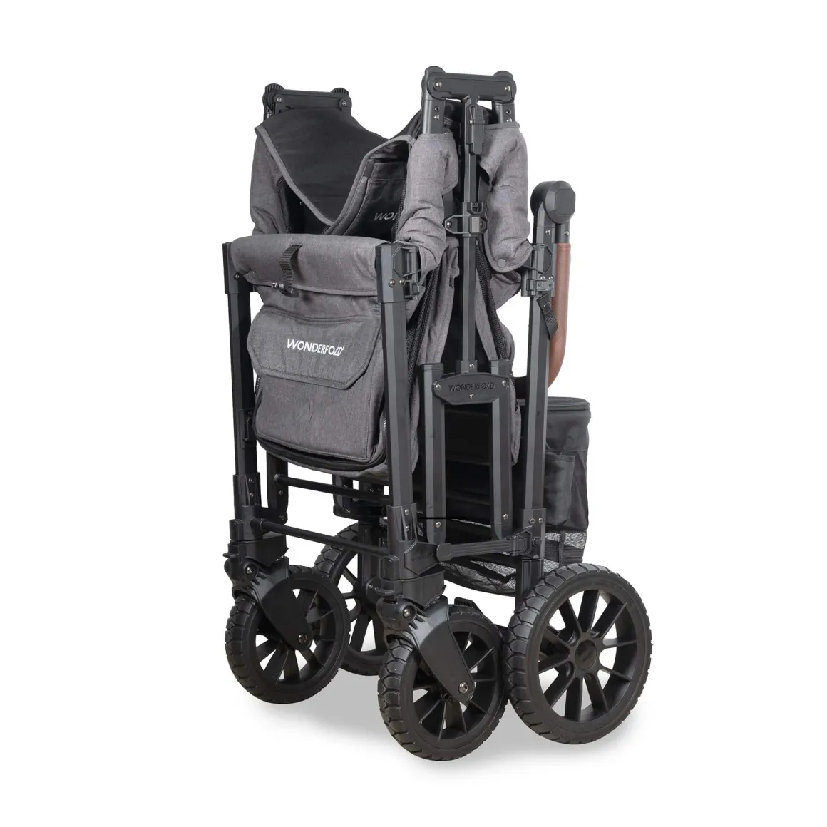 WonderFold W4 Luxe Pro (4 Seater) Stroller Wagon - Charcoal Gray
